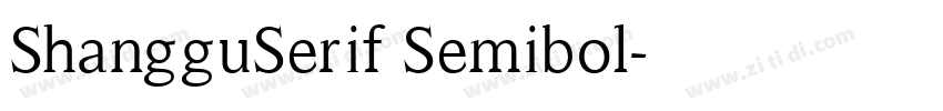 ShangguSerif Semibol字体转换